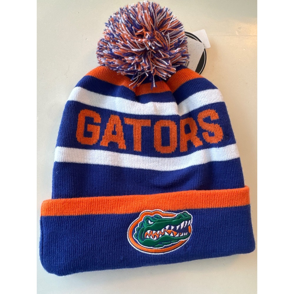 Florida Gators NCAA "Below Zero" Cuffed Knit Hat Pom cold-weather sports fan hat